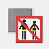 Kein Swimwear-Zeichen Magnet (Vorderseite/Rückseite)