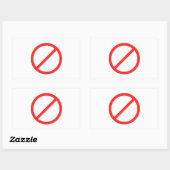 Kein Symbol Rechteckiger Aufkleber (Blatt)