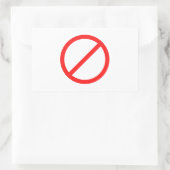 Kein Symbol Rechteckiger Aufkleber (Tasche)