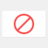 Kein Symbol Rechteckiger Aufkleber (Vorderseite)