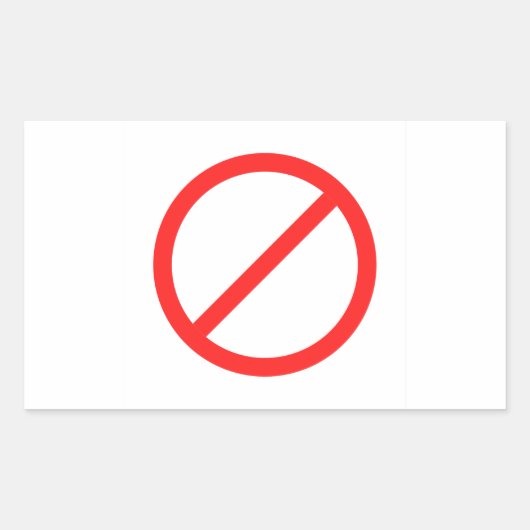 Kein Symbol Rechteckiger Aufkleber (Vorderseite)
