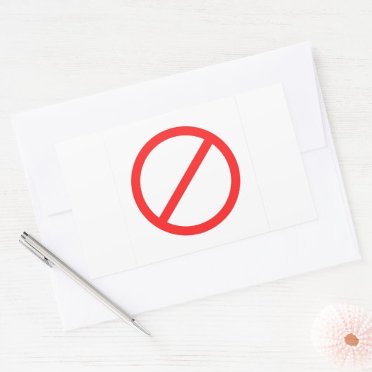 Kein Symbol Rechteckiger Aufkleber (Umschlag)