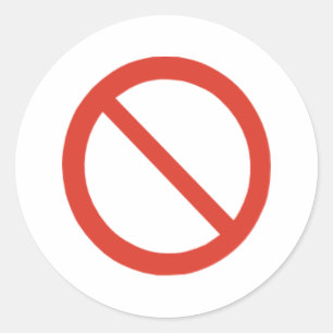 Kein Symbol Runder Aufkleber