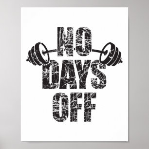 Kein Tag ohne Bodybuilder-Spruch Hantel Bodybuildi Poster
