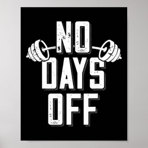 Kein Tag ohne Bodybuilder-Spruch Hantel Bodybuildi Poster