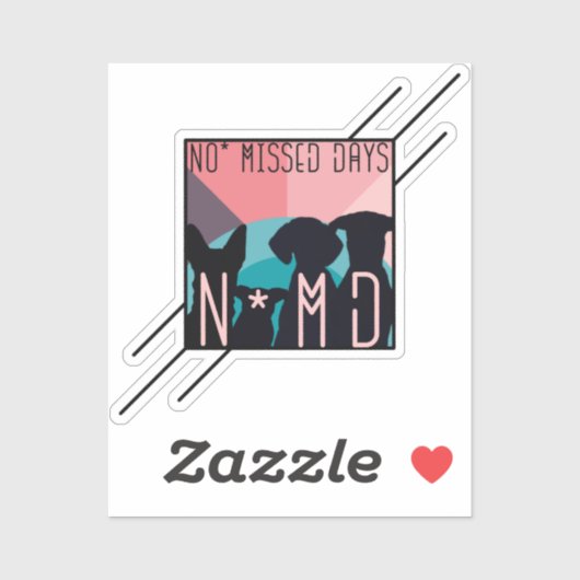 Kein Tag Square Design Aufkleber (Blatt)