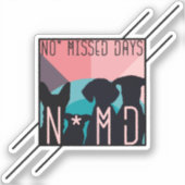 Kein Tag Square Design Aufkleber (Vorderseite)