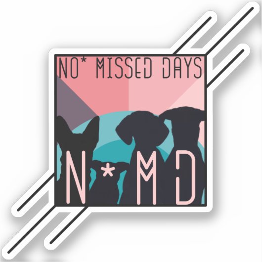 Kein Tag Square Design Aufkleber (Vorderseite)