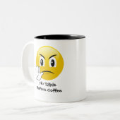 Kein Talkie vor Kaffee Emoji Tasse (Vorderseite Links)
