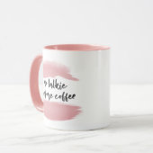 Kein Talkie vor Kaffee - rosa Tasse (Vorderseite Links)