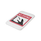 Kein Tauchen (Mosasaurus) Badematte (Schrägansicht)