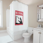 Kein Tauchen (Mosasaurus) Duschvorhang (Beispiel)