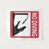 Kein Tauchen (Mosasaurus) Wandteppich (Vorderseite (Horizontal))