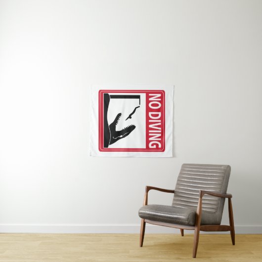 Kein Tauchen (Mosasaurus) Wandteppich (Beispiel (Horizontal))