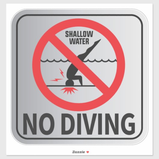 Kein Tauchschein Aufkleber (Blatt)