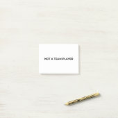 Kein Teamplayer Minimalistischer Profi-Post-it Post-it Klebezettel (Auf Schreibtisch)