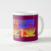 Kein Tee, nur Kaffee bitte Pflaume Jumbo-Tasse (Vorderseite Rechts)