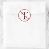 Kein Tee-Party-Aufkleber Runder Aufkleber (Tasche)