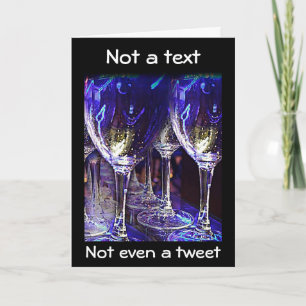 KEIN TEXT ODER TWEET - EIN WEIHNACHTS-"TRINKSPRUCH FEIERTAGSKARTE