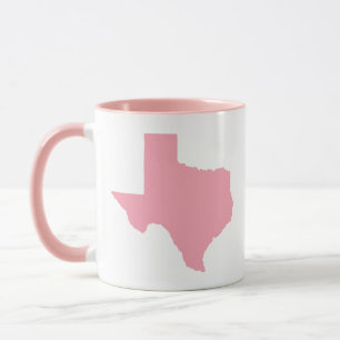 KEIN TEXT Rosa Staat Texas Form Tasse