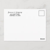 Kein Thema, nur Liebe Hochzeit Einladung Postkarte (Rückseite)