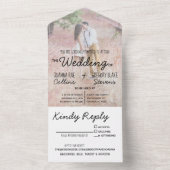 Kein Thema, nur Liebe in einer Hochzeit Einladung (Innen Boden)