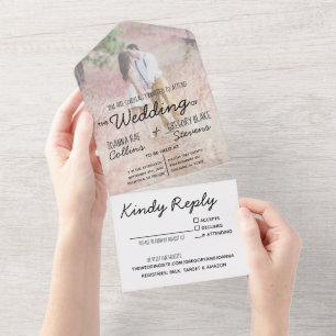 Kein Thema, nur Liebe in einer Hochzeit Einladung