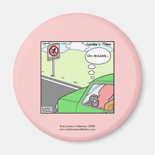 Kein Tintenfisch Zone Unglaublich witzig Cartoon M Magnet (Vorne)