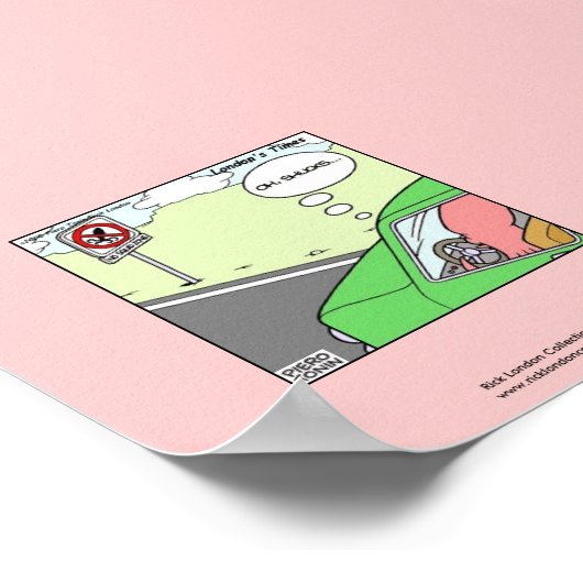 Kein Tintenfisch Zone Unglaublich witzig Cartoon P Poster (Ecke)