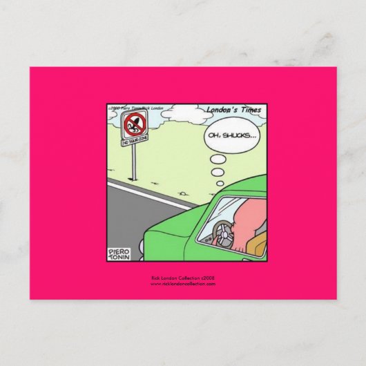 Kein Tintenfisch Zone Unglaublich witzig Cartoon P Postkarte (Vorderseite)