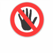 Kein Touch Aufkleber (Vorderseite)