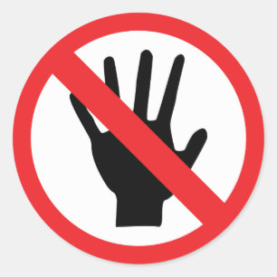 kein Touchsymbol Runder Aufkleber