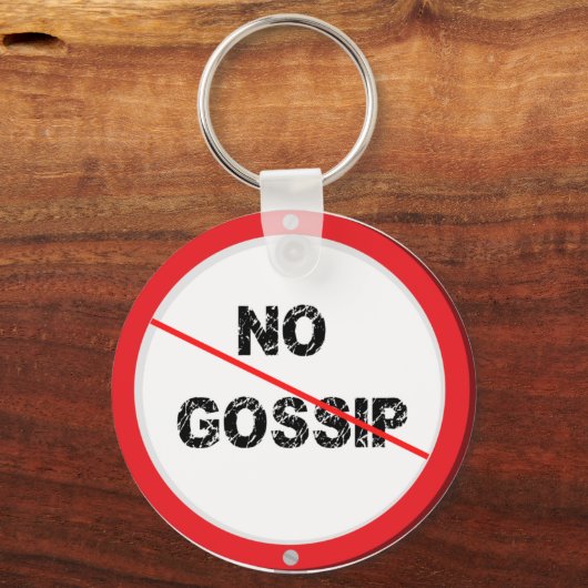 Kein Tratsch Schlüsselanhänger (Vorderseite)