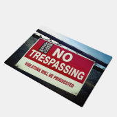 KEIN TRESPASSENDES Zeichen und ... Fußmatte (Schrägansicht)