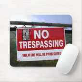 KEIN TRESPASSENDES Zeichen und ... Mousepad (Mit Mouse)