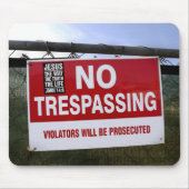 KEIN TRESPASSENDES Zeichen und ... Mousepad (Vorne)