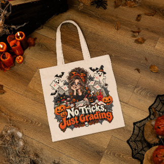 Kein Trick, nur Benotung Halloween-Lehrergeschenk Tragetasche