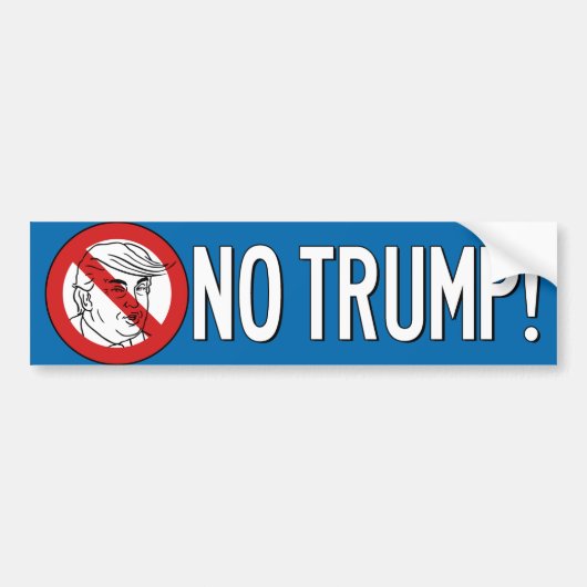 Kein Trump 2016 Autoaufkleber (Vorne)