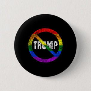 Kein Trump-Anti-Trump-Regenbogenfahne-Gay Pride Button