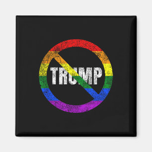 Kein Trump-Anti-Trump-Regenbogenfahne-Gay Pride Magnet