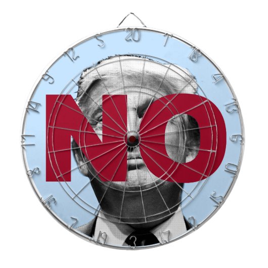 Kein Trump (blau und rot) Dartscheibe (vorne)