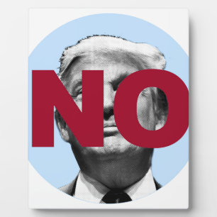 Kein Trump (blau und rot) Fotoplatte