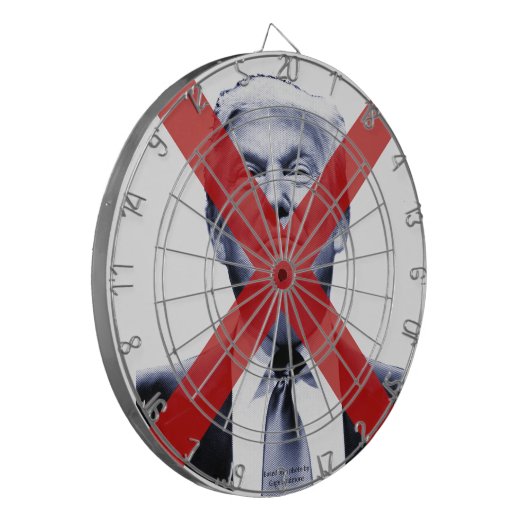 Kein Trump Dartscheibe (Vorderseite Links)