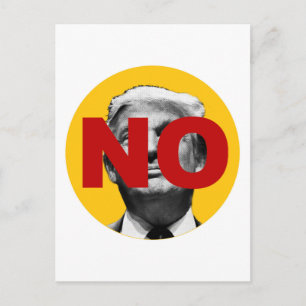 Kein Trump (gelb und rot) Postkarte