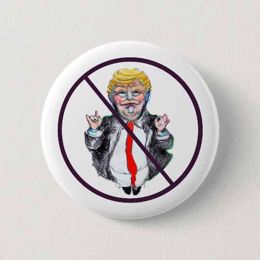 Kein Trump-Knopf Button (Vorderseite)