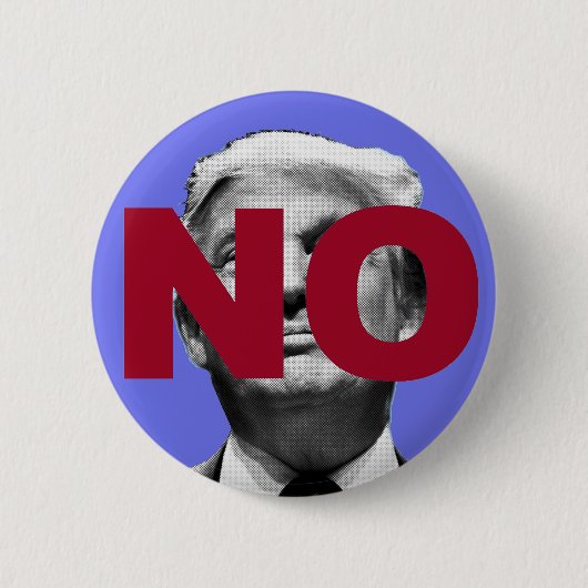 Kein Trump (Lila und rot) Button (Vorderseite)