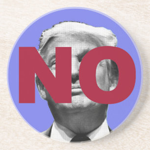 Kein Trump (Lila und rot) Sandstein Untersetzer