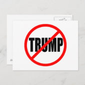 "KEIN TRUMP" POSTKARTE (Vorne/Hinten)
