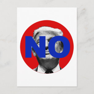 Kein Trump (rot und blau) Postkarte