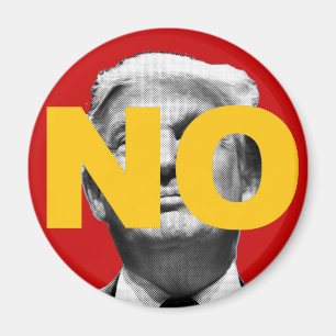 Kein Trump (rot und gelb) Magnet
